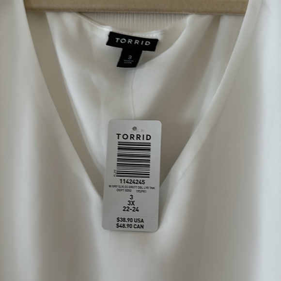 Torrid Double Swing Blouse White - Picture 2 of 4